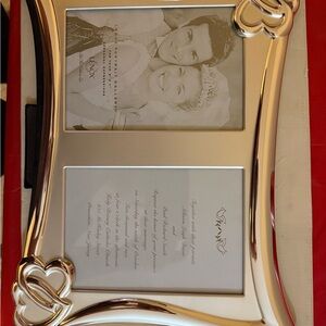 Lenox Silver Double Heart Frame